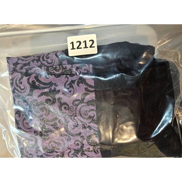 Yoana Baraschi Sheath Dress Sz 12 Damask Color Block Black Purple Anthropologie - Picture 6 of 6